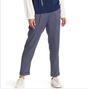 Blue Naked Zebra Pleated Soft Twill Cuffed Pants